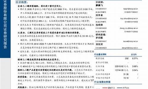 煤制油价格_煤化工油价分析报告